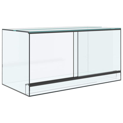 vidaXL Terrarium with Storage Transparent 80 x 40 x 40 cm Glass 2