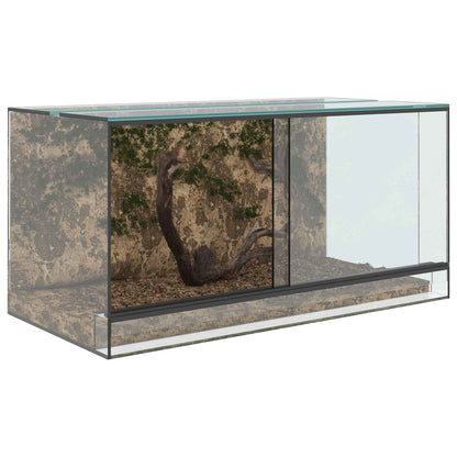 vidaXL Terrarium with Storage Transparent 80 x 40 x 40 cm Glass 3