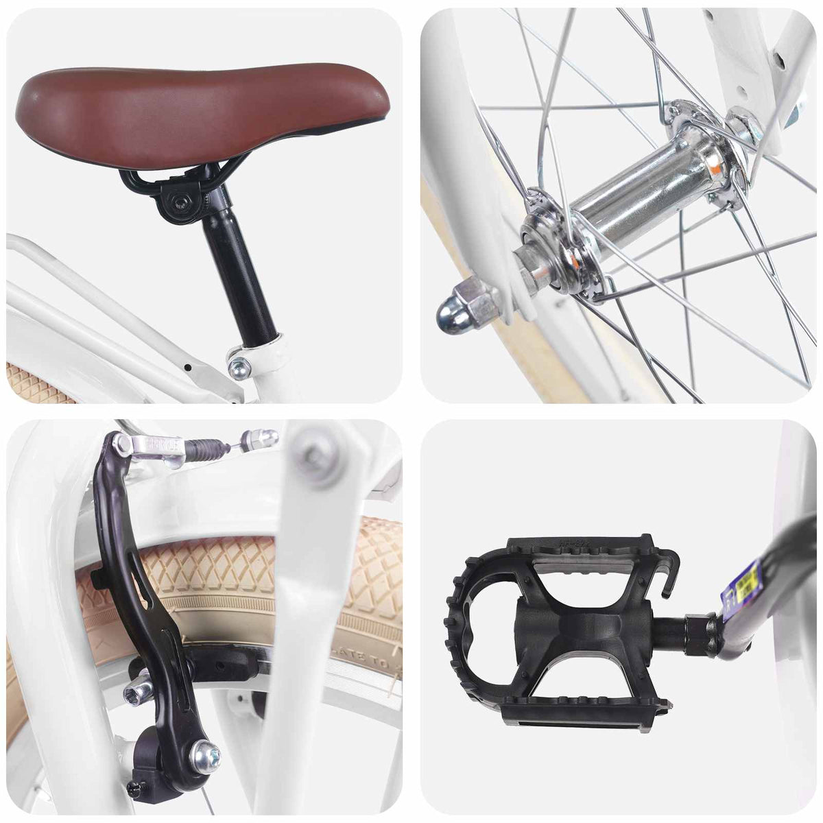 Kids Bike for 2-4 Years Old White 20 inches