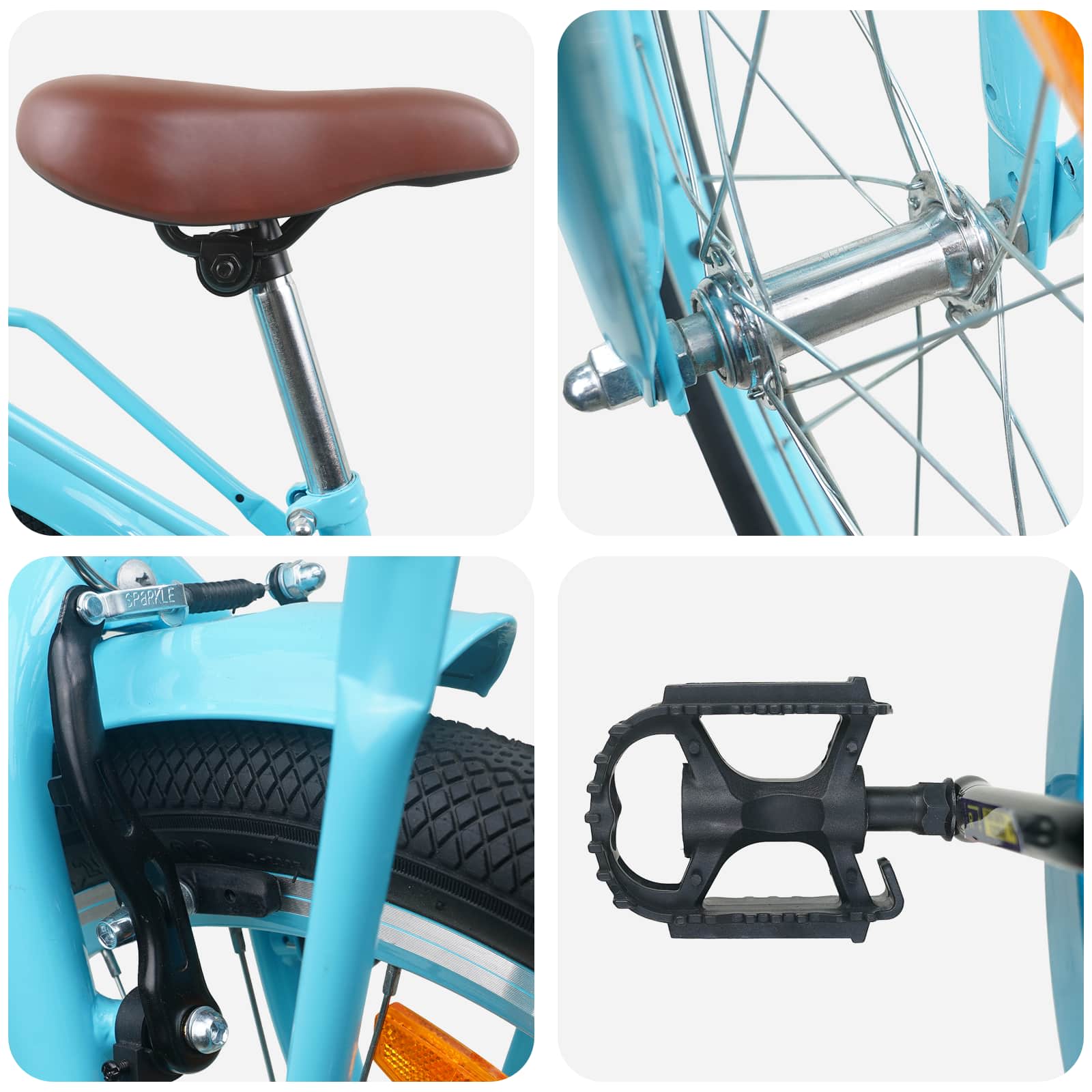 vidaXL Kids Bike 22 Inches for 7-12 Years Old Light Blue 4