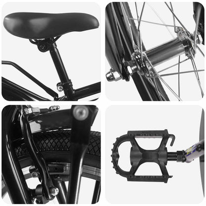 vidaXL Kids Bike 22 Inches for 7-12 Years Old Black 4