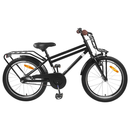 vidaXL Kids Bike 22 Inches for 7-12 Years Old Black 1