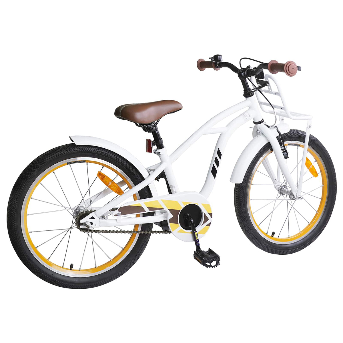 vidaXL Kids Bike 22 Inches for 7-12 Years Old White 3