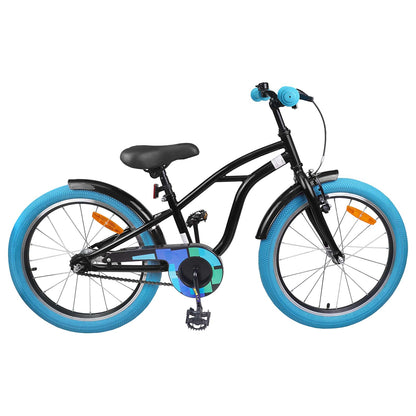 vidaXL Kids Bike 22 Inches for 7-12 Years Old Black 1