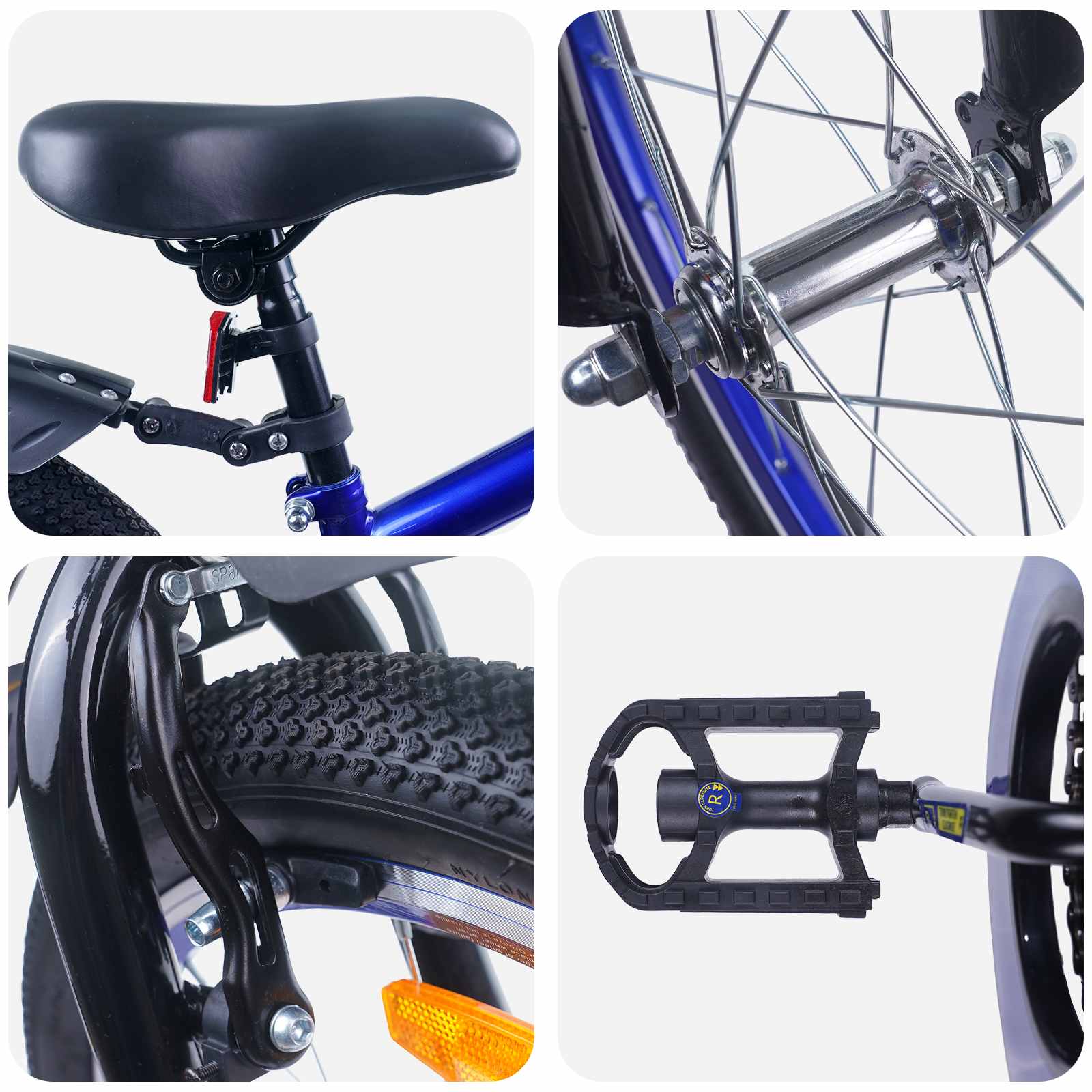vidaXL Kids Bike 20 Inches for 6-11 Years Old Blue Black 4