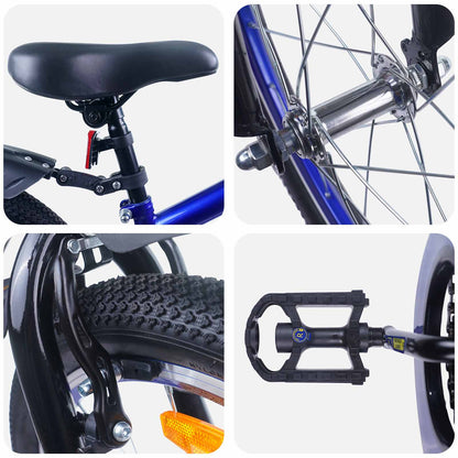 vidaXL Kids Bike 20 Inches for 6-11 Years Old Blue Black 4