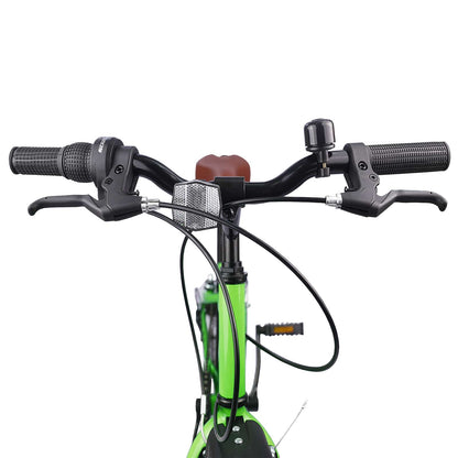 vidaXL Kids Bike 24 Inches 6-Speed for 8-12 Years Old Green 5