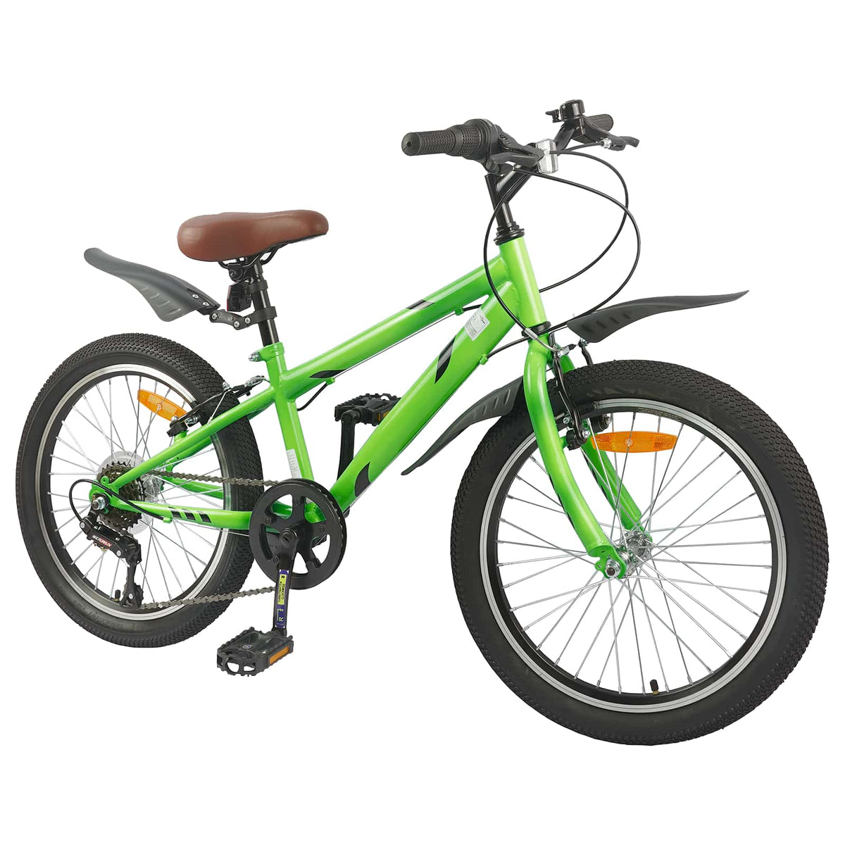 vidaXL Kids Bike 24 Inches 6-Speed for 8-12 Years Old Green 2