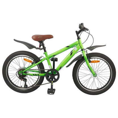 vidaXL Kids Bike 24 Inches 6-Speed for 8-12 Years Old Green 1