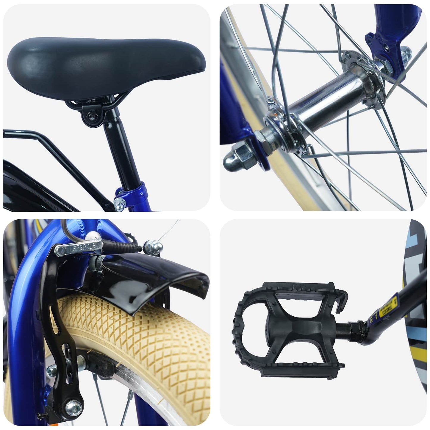 vidaXL Kids Bike 24 Inches for 8-12 Years Old Dark Blue 4