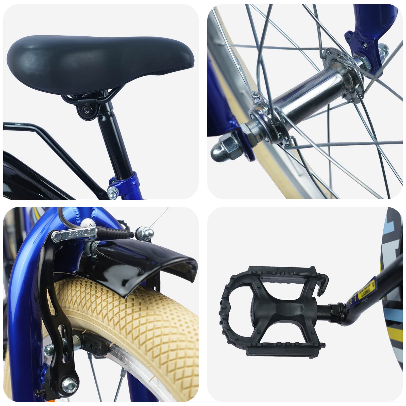 vidaXL Kids Bike 24 Inches for 8-12 Years Old Dark Blue 4
