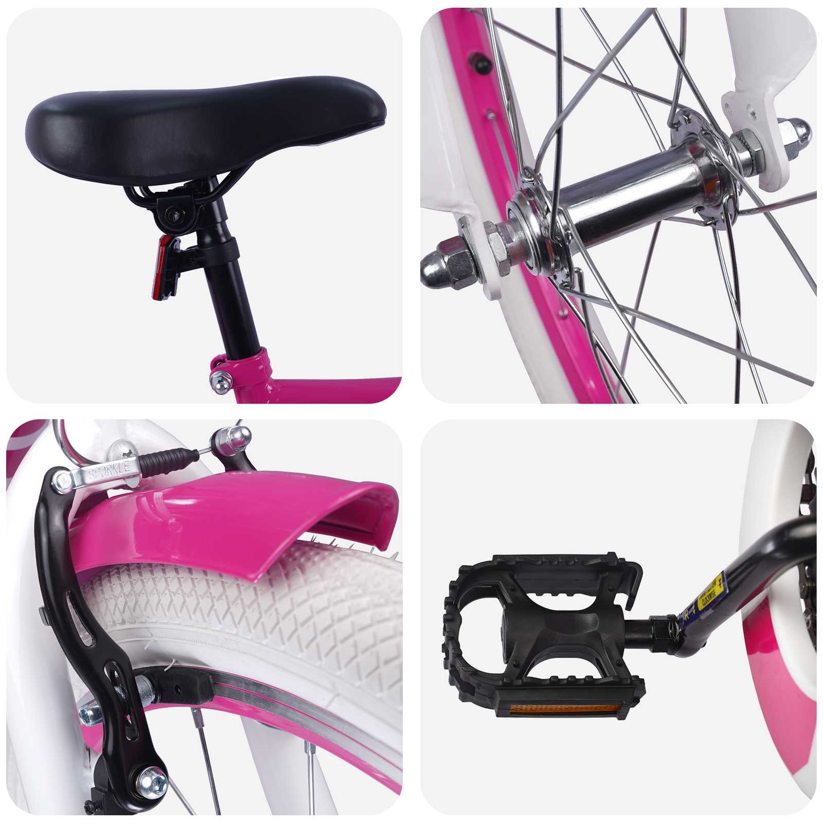 vidaXL Kids Bike 20 Inches for 6-11 Years Old Pink 4