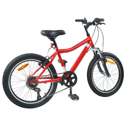 vidaXL Kids Bike 24 Inches 6-Speed for 8-12 Years Old Red 3