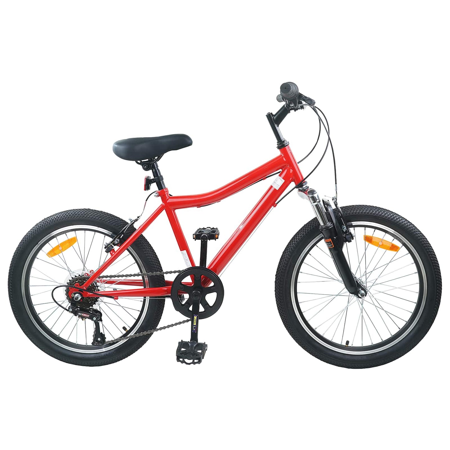 vidaXL Kids Bike 24 Inches 6-Speed for 8-12 Years Old Red 1