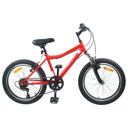 vidaXL Kids Bike 24 Inches 6-Speed for 8-12 Years Old Red 1