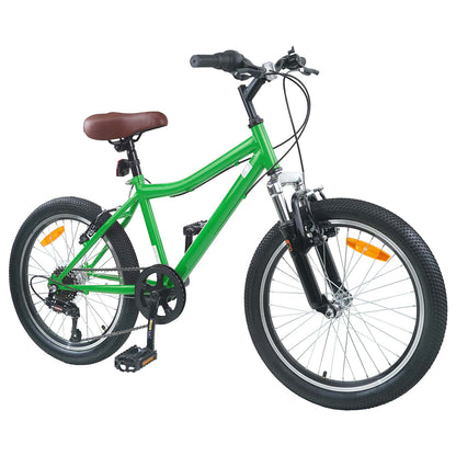 vidaXL Kids Bike 24 Inches 6-Speed for 8-12 Years Old Green 2