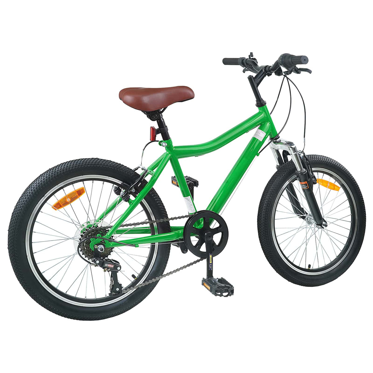 vidaXL Kids Bike 24 Inches 6-Speed for 8-12 Years Old Green 3