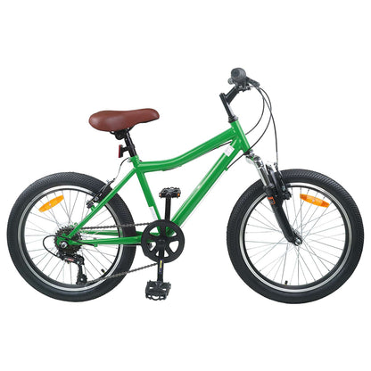 vidaXL Kids Bike 24 Inches 6-Speed for 8-12 Years Old Green 1