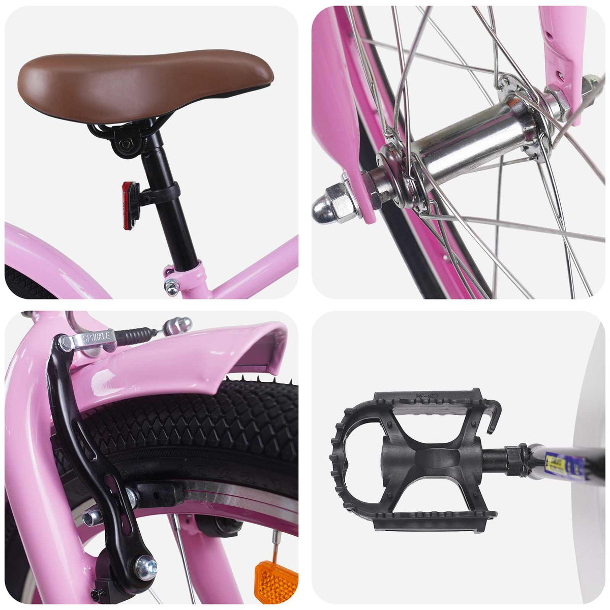 Kids Bike for 2-4 Years Old Light Pink 20 inches