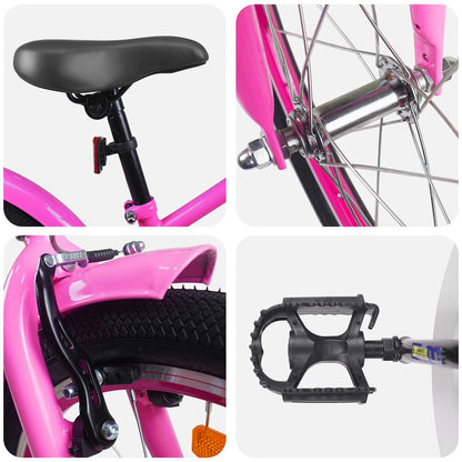 vidaXL Kids Bike 22 Inches for 7-12 Years Old Dark Pink 4