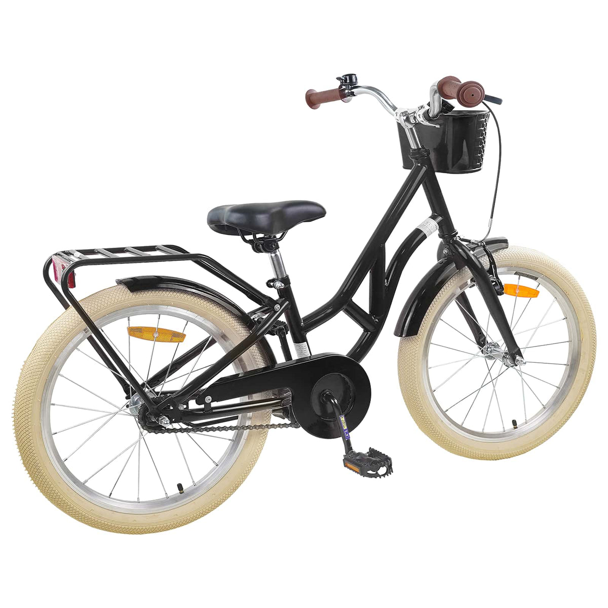 vidaXL Kids Bike 24 Inches for 8-12 Years Old Black 3