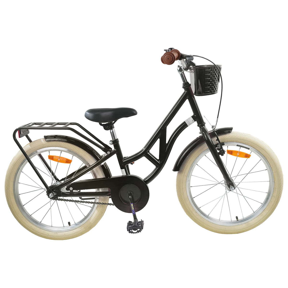 vidaXL Kids Bike 24 Inches for 8-12 Years Old Black 1