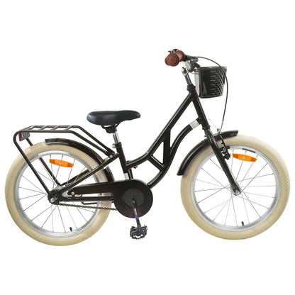vidaXL Kids Bike 24 Inches for 8-12 Years Old Black 1
