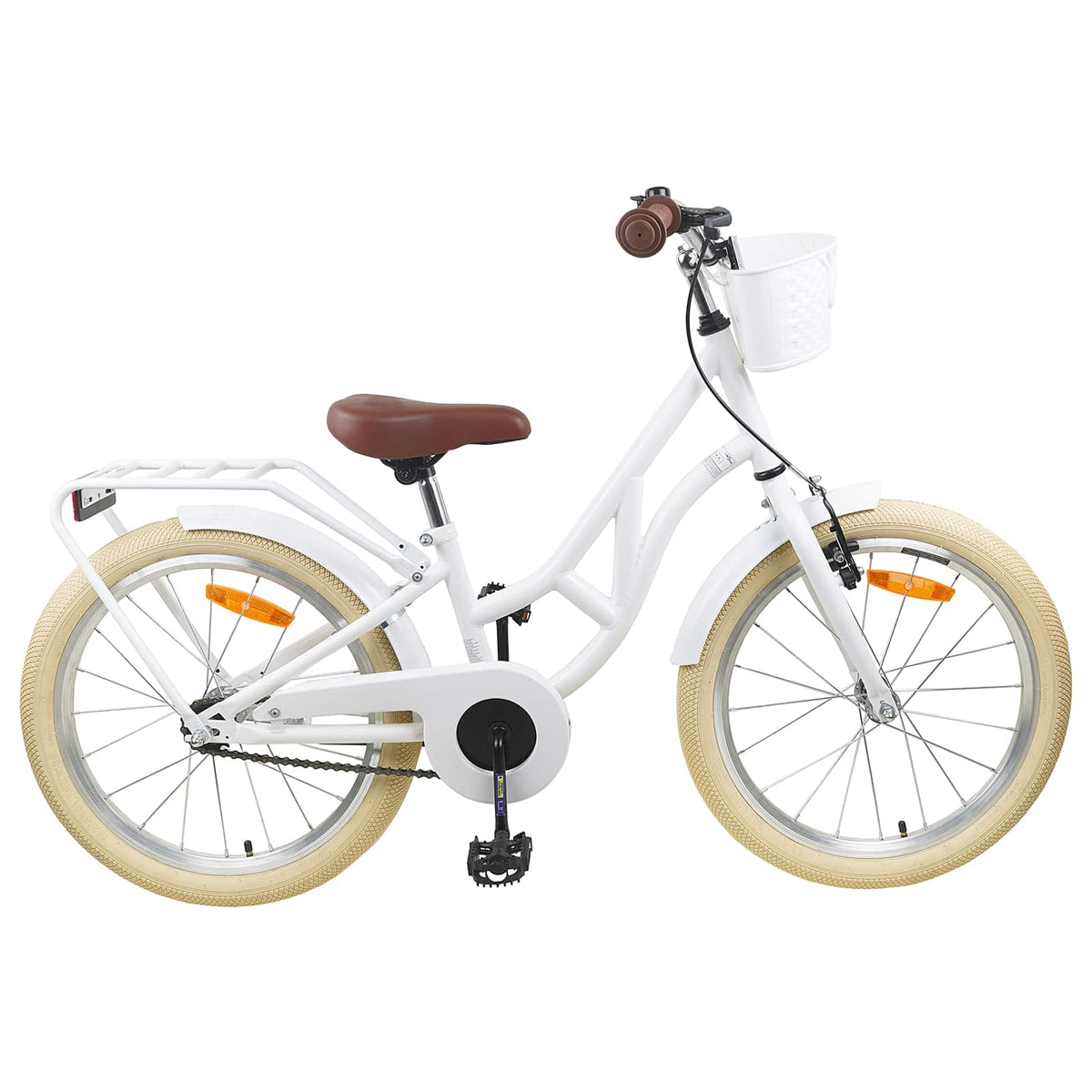 vidaXL Kids Bike 24 Inches for 8-12 Years Old White 1