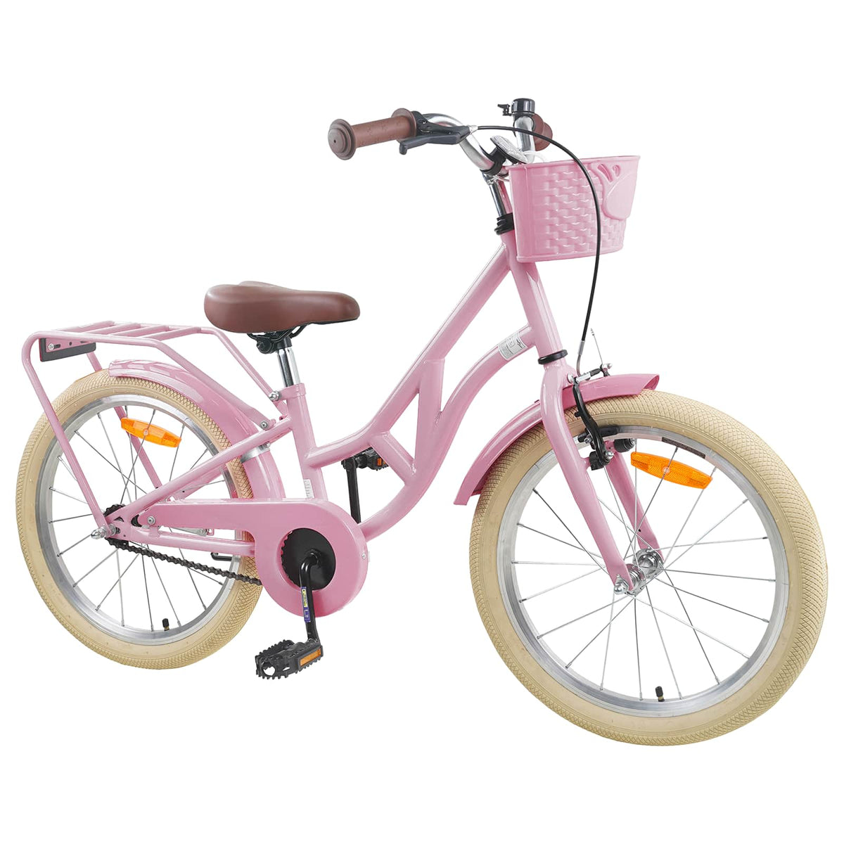 vidaXL Kids Bike 24 Inches for 8-12 Years Old Light Pink 2