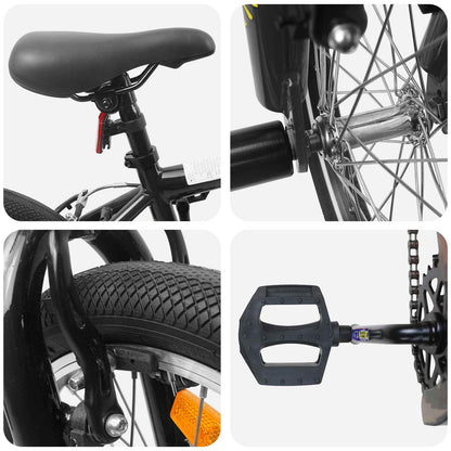 BMX Bike for 5-8 Years Old Black 20 inches