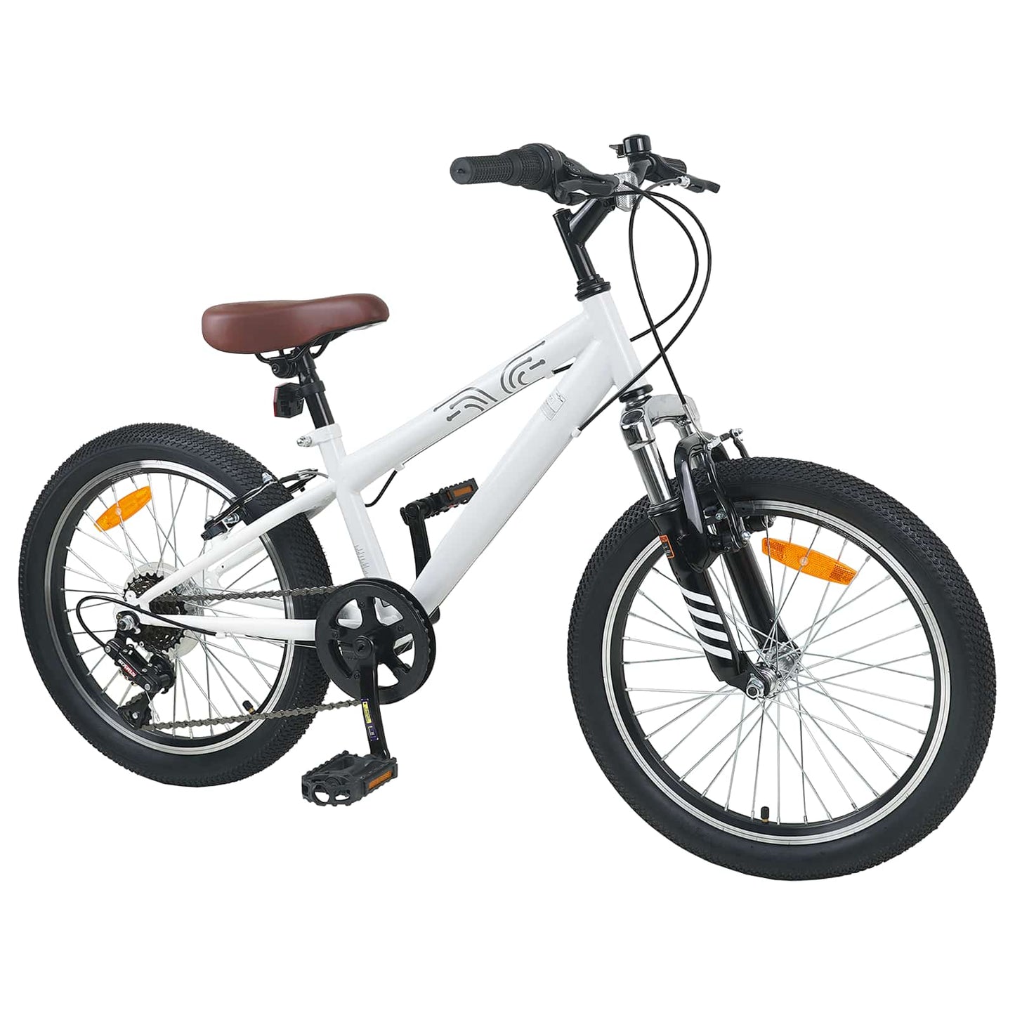 vidaXL Mountain Bike 24 Inches 6-Speed for 8-12 Years Old White 2