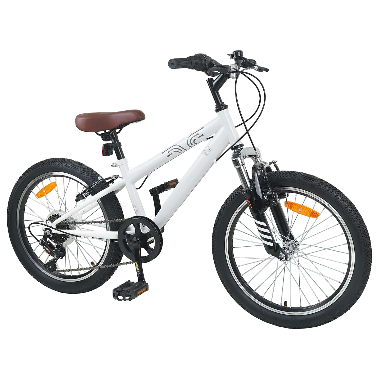 vidaXL Mountain Bike 24 Inches 6-Speed for 8-12 Years Old White 2