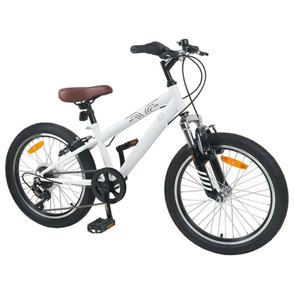 vidaXL Mountain Bike 24 Inches 6-Speed for 8-12 Years Old White 2