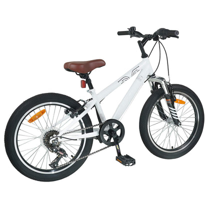 vidaXL Mountain Bike 24 Inches 6-Speed for 8-12 Years Old White 3