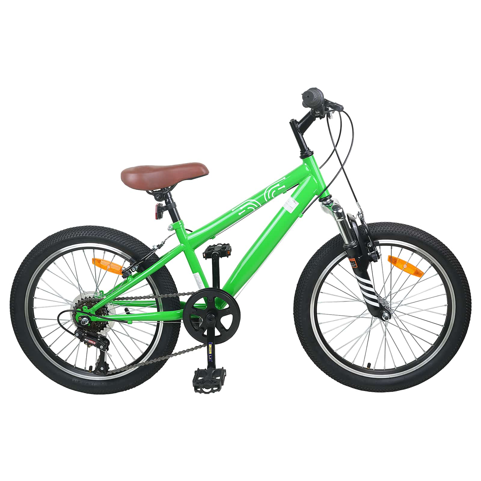 vidaXL Mountain Bike 24 Inches 6-Speed for 8-12 Years Old Green 1