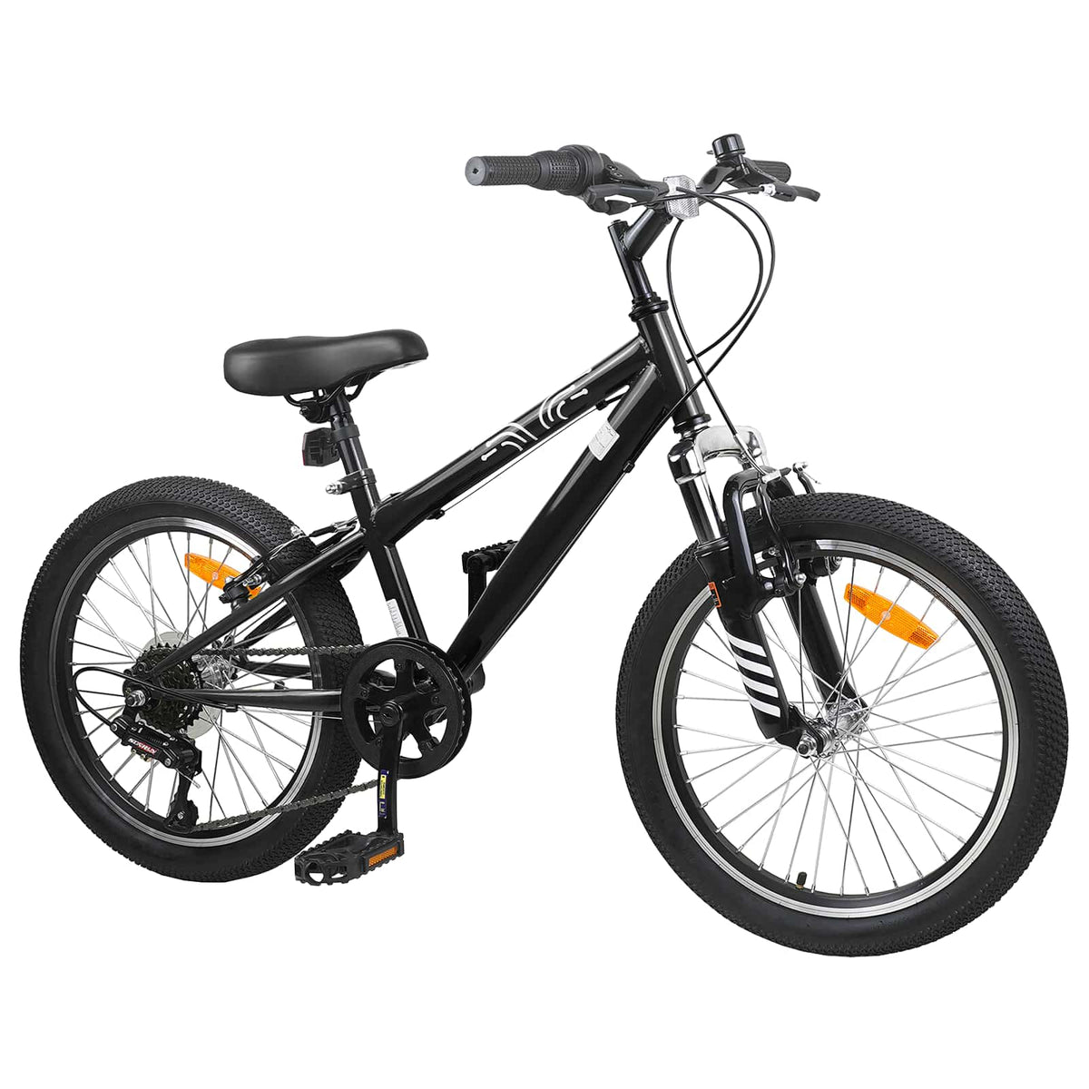 vidaXL Mountain Bike 20 Inches 6-Speed for 5-8 Years Old Black 2