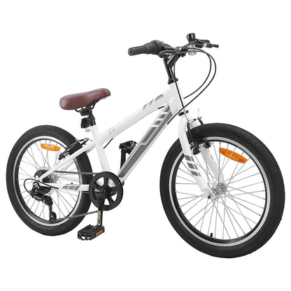 vidaXL Mountain Bike 24 Inches 6-Speed for 8-12 Years Old White 2