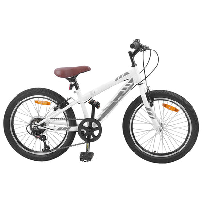 vidaXL Mountain Bike 24 Inches 6-Speed for 8-12 Years Old White 1