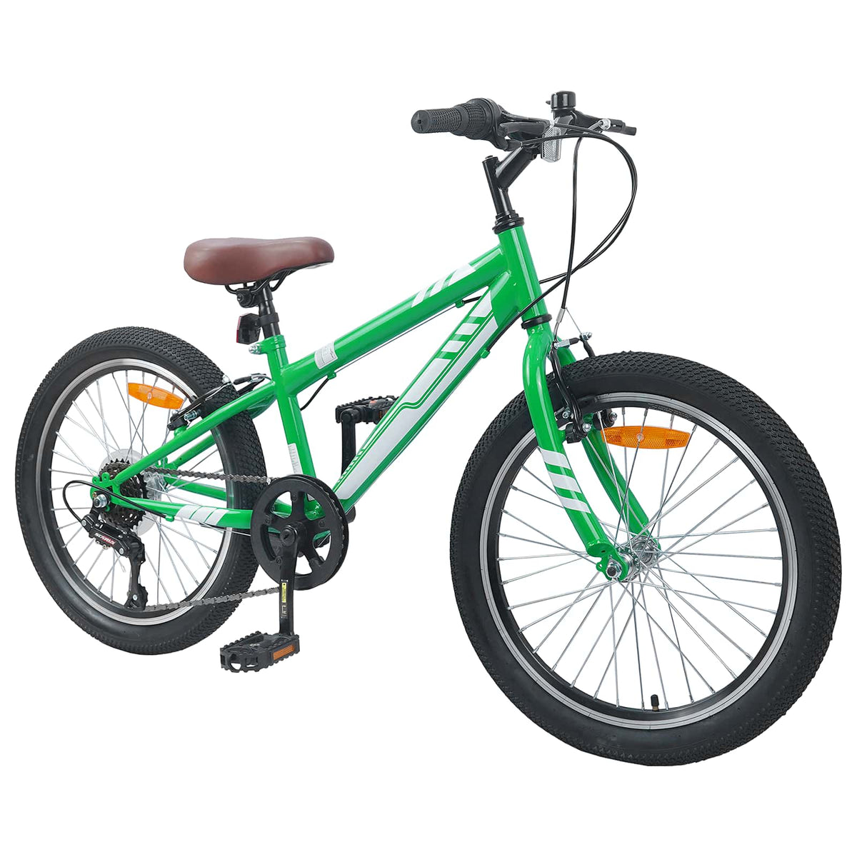 vidaXL Mountain Bike 24 Inches 6-Speed for 8-12 Years Old Green 2