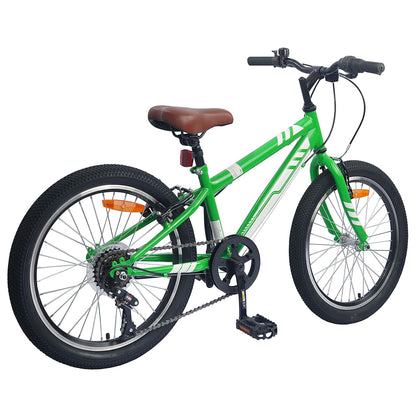 vidaXL Mountain Bike 24 Inches 6-Speed for 8-12 Years Old Green 3