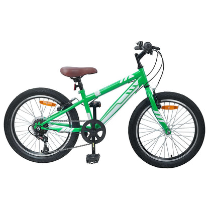 vidaXL Mountain Bike 24 Inches 6-Speed for 8-12 Years Old Green 1
