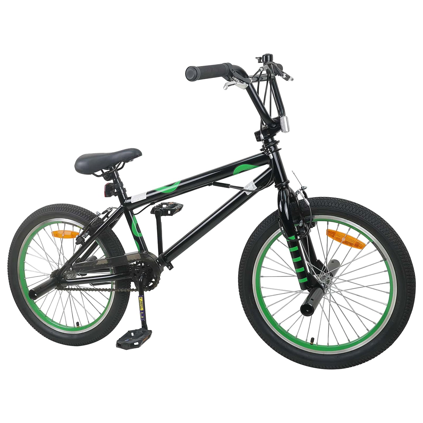 vidaXL BMX Bike 20 Inches for over 9 Years Old Black 2