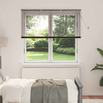 Venetian Blind 25 mm PVC Drop 150 cm Dark Brown 130 cm