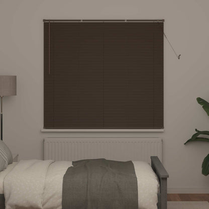 Venetian Blind 25 mm PVC Drop 150 cm Dark Brown 140 cm