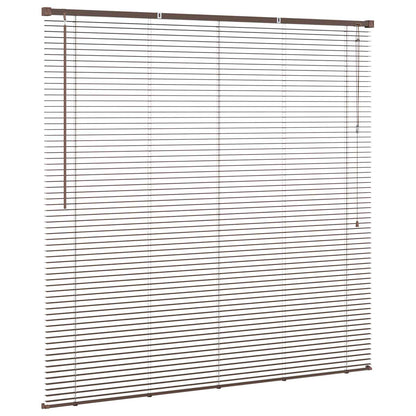 Venetian Blind 25 mm PVC Drop 150 cm Dark Brown 140 cm