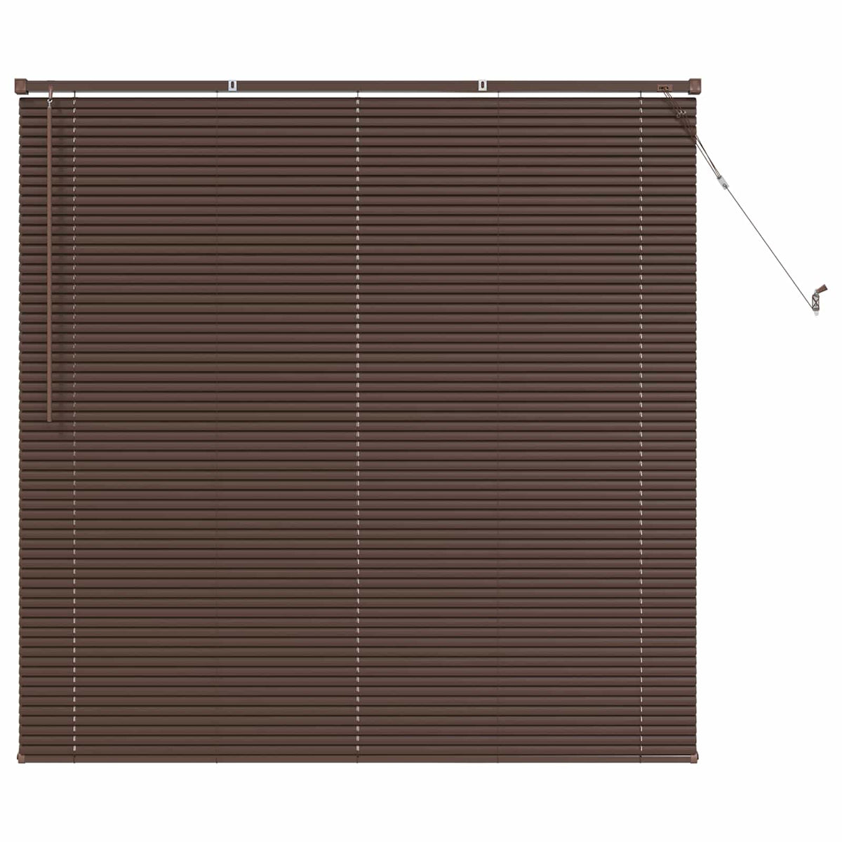 Venetian Blind 25 mm PVC Drop 150 cm Dark Brown 140 cm