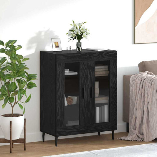 Sideboard 69,5x34x90 cm Engineered Wood Black oak