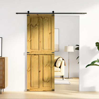 vidaXL Barn Door CORONA Solid Pine Wood
