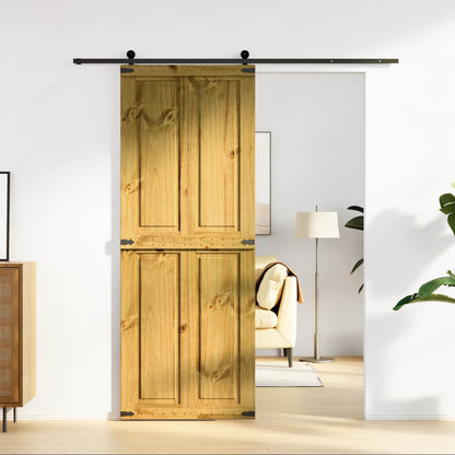 vidaXL Barn Door CORONA Solid Pine Wood