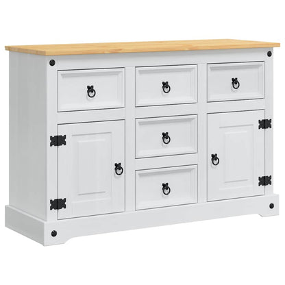 vidaXL Storage Chests CORONA White 112 x 40 x 75 cm Solid Pine Wood 2